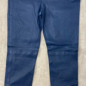H&M Navy Leather Pants